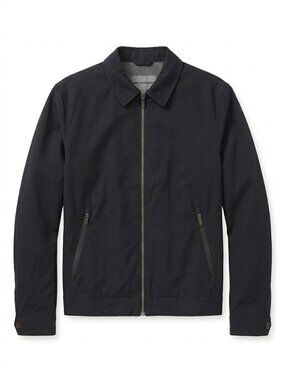 Johnston & Murphy Black Zip Jacket Medium Smart Casual Quiet Luxury Harrington